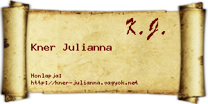 Kner Julianna névjegykártya
